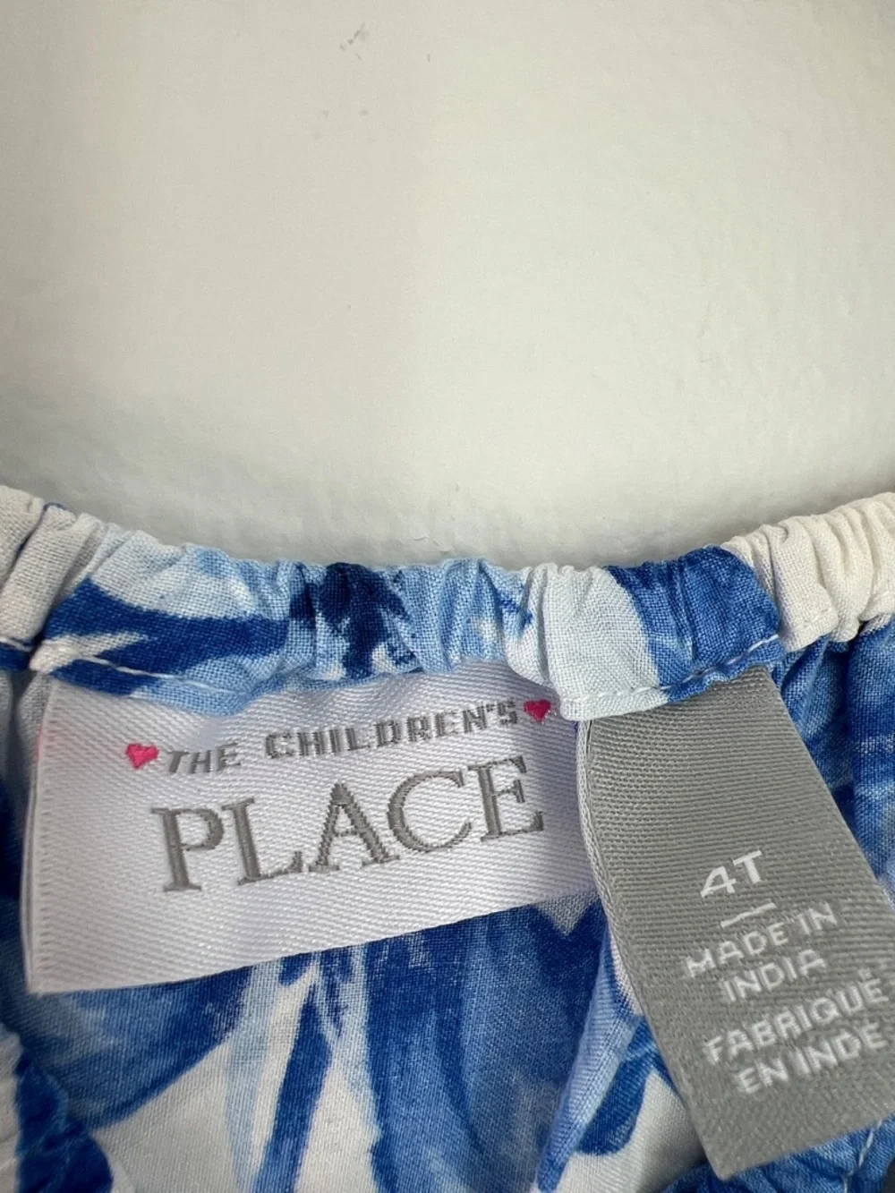 The Children's Place White & Blue Tropical Floral Sundress Size 4T - Picture 3 of 13
